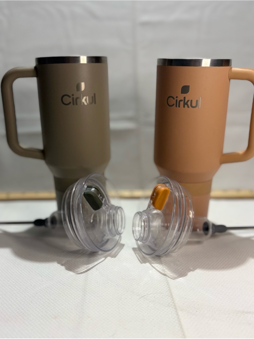 Cirkul Insulated Travel Mug - Olive and Tan